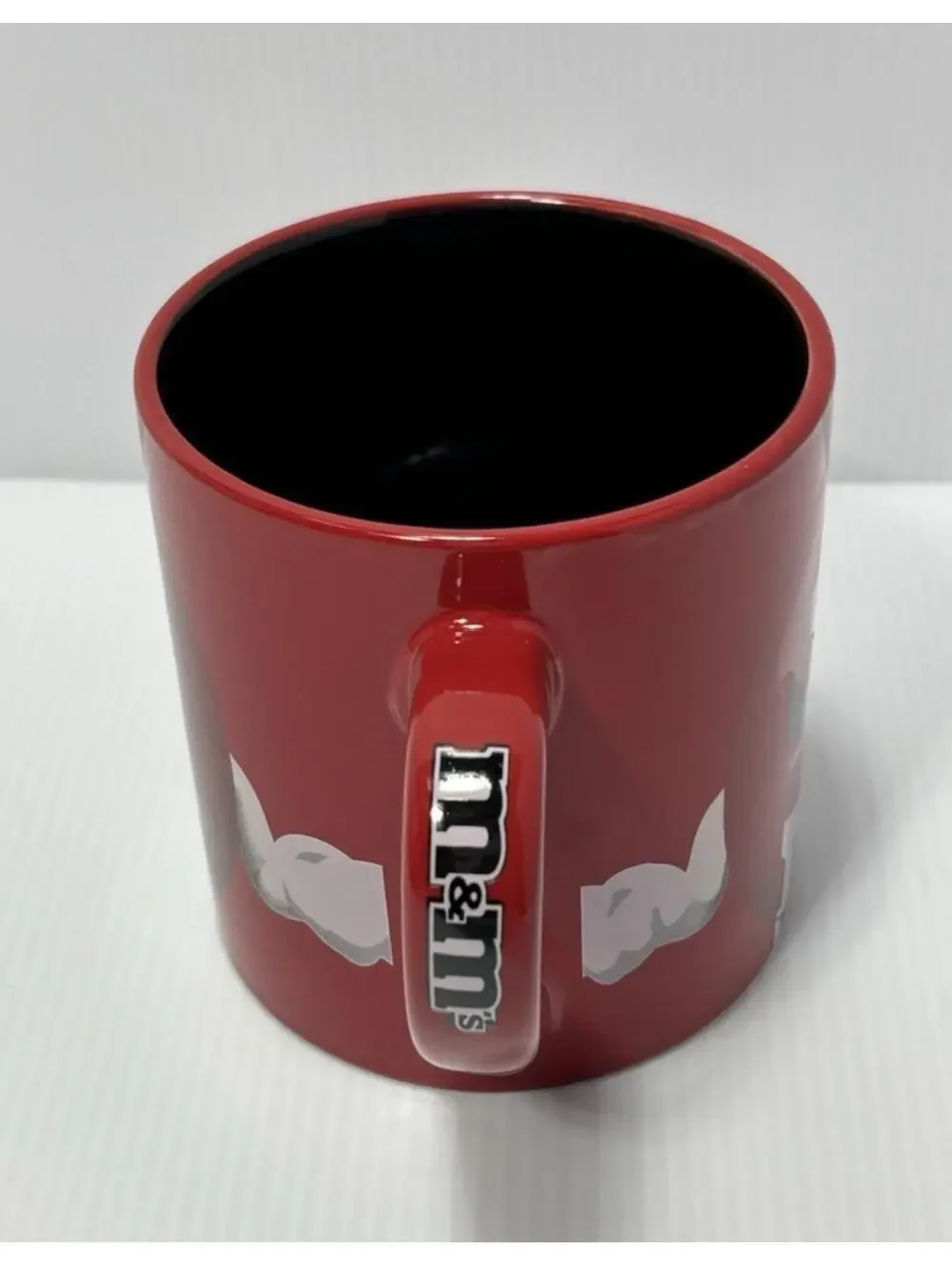 M&Ms Red Character Ceramic Coffee Mug Face Red White M Logo Collectible Cup, New